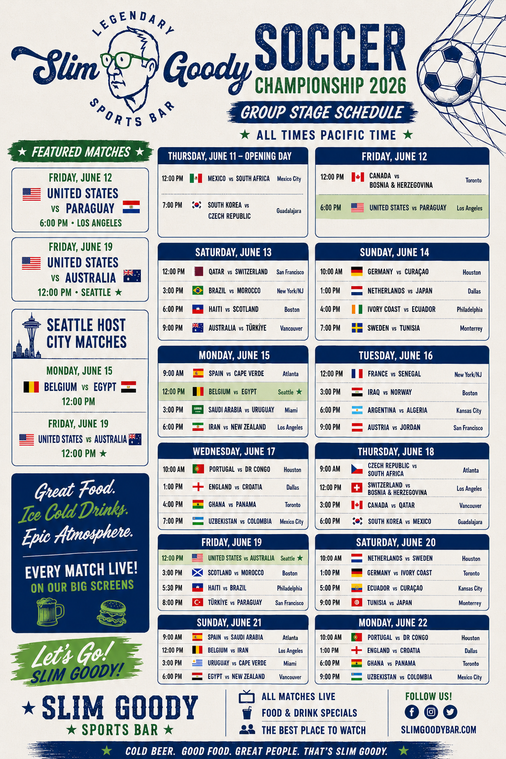 World Cup Group Stage Watch Parties